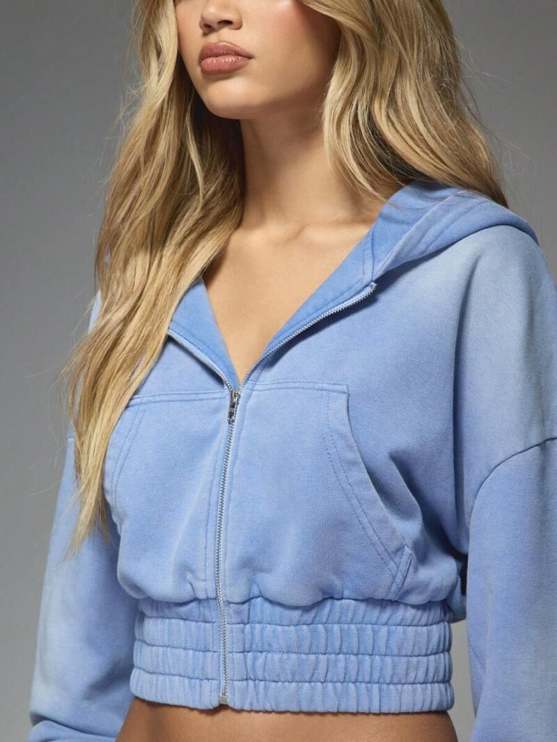 Crop Hoodie And Wide Leg Sweatpants