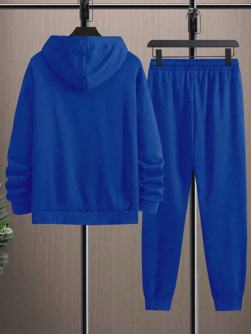 Loose Letter Printed Hooded Sweatshirt & Sweatpants