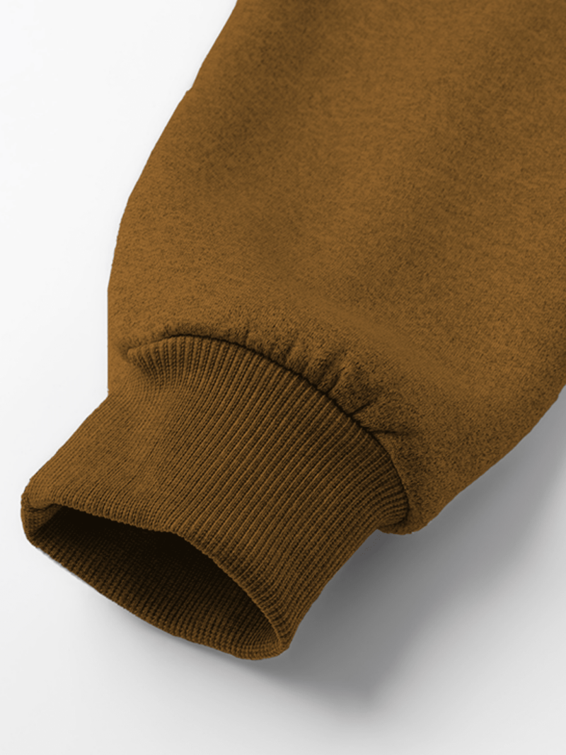 Hooded Casual Knitted Plus Fleece Thick Sweatshirt