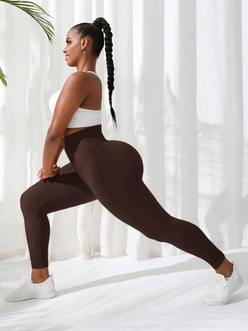 Sport Plus Size Seamless Striped Atheltic Pants