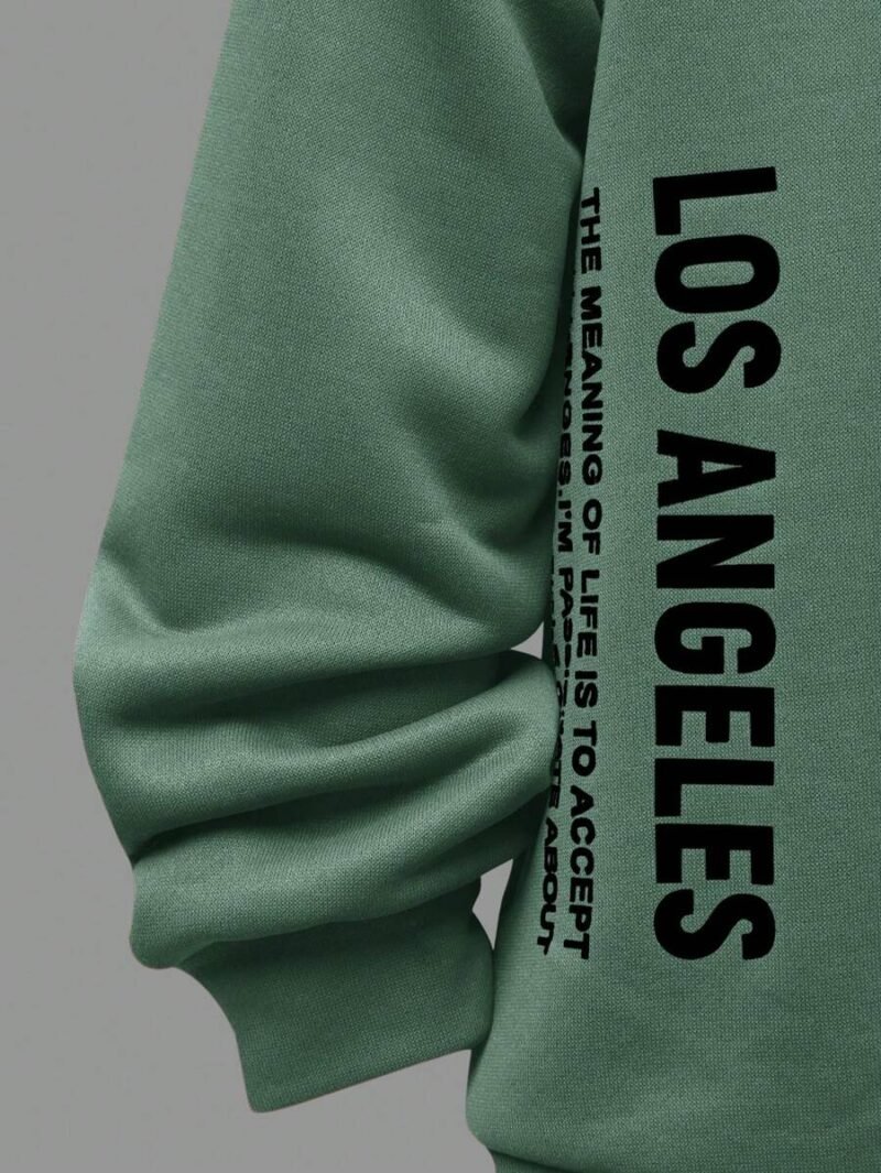 Letter Graphic Hooded Sweatshirt