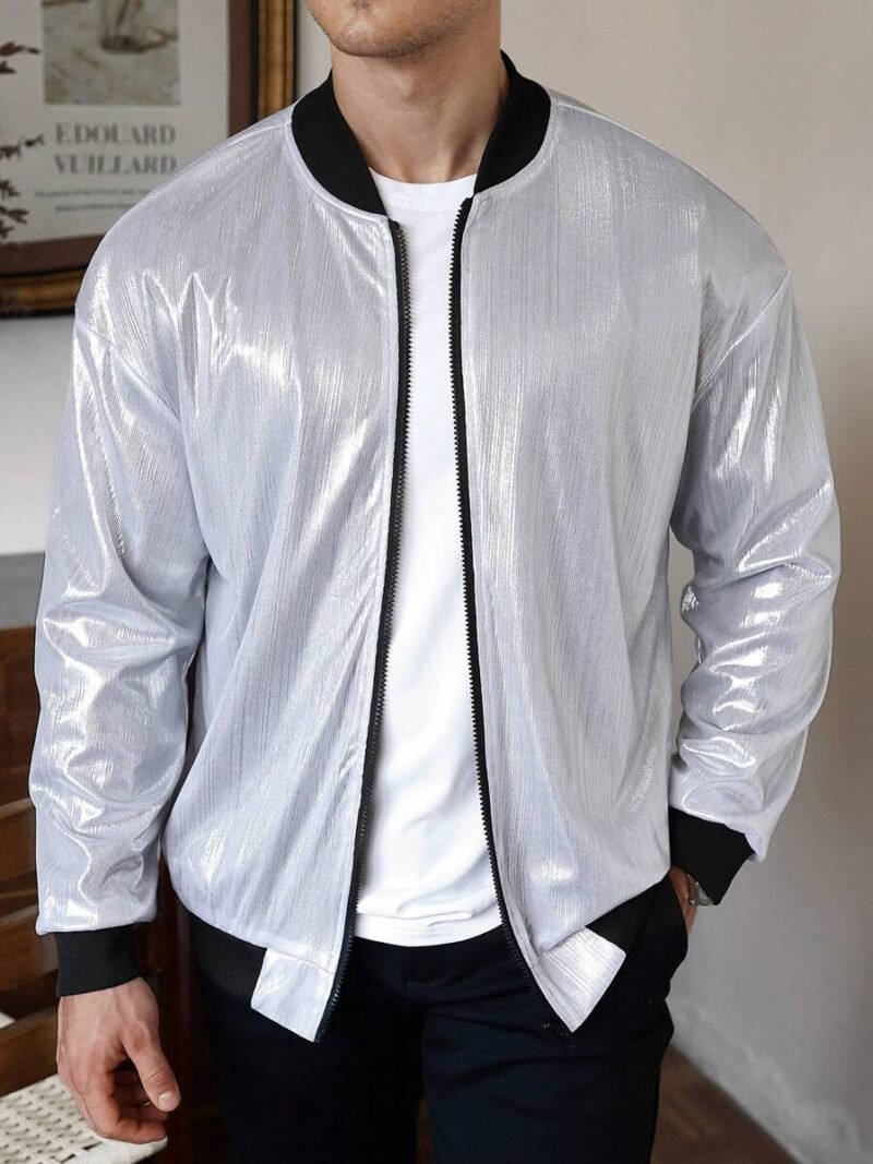 Drop Shoulder Bomber Jacket Without Tee