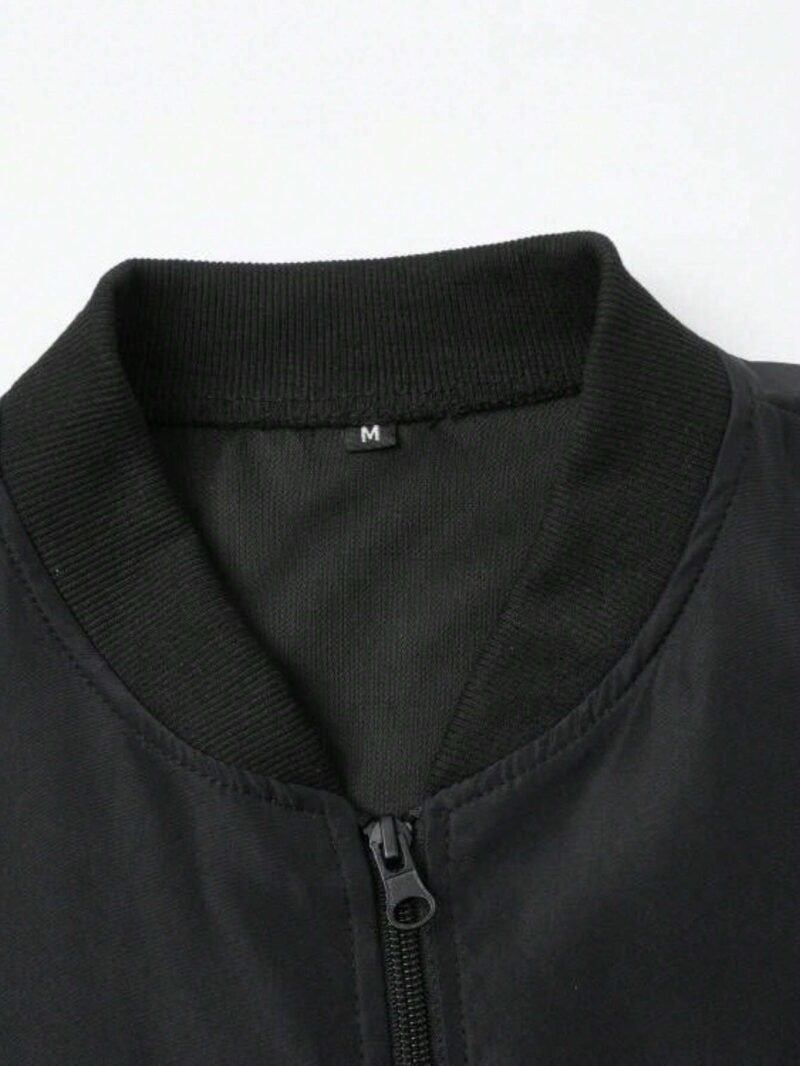 Loose Windproof Zip Up Bomber Sports Jacket
