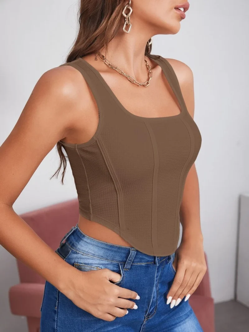 Solid Asymmetrical Hem Tank Top