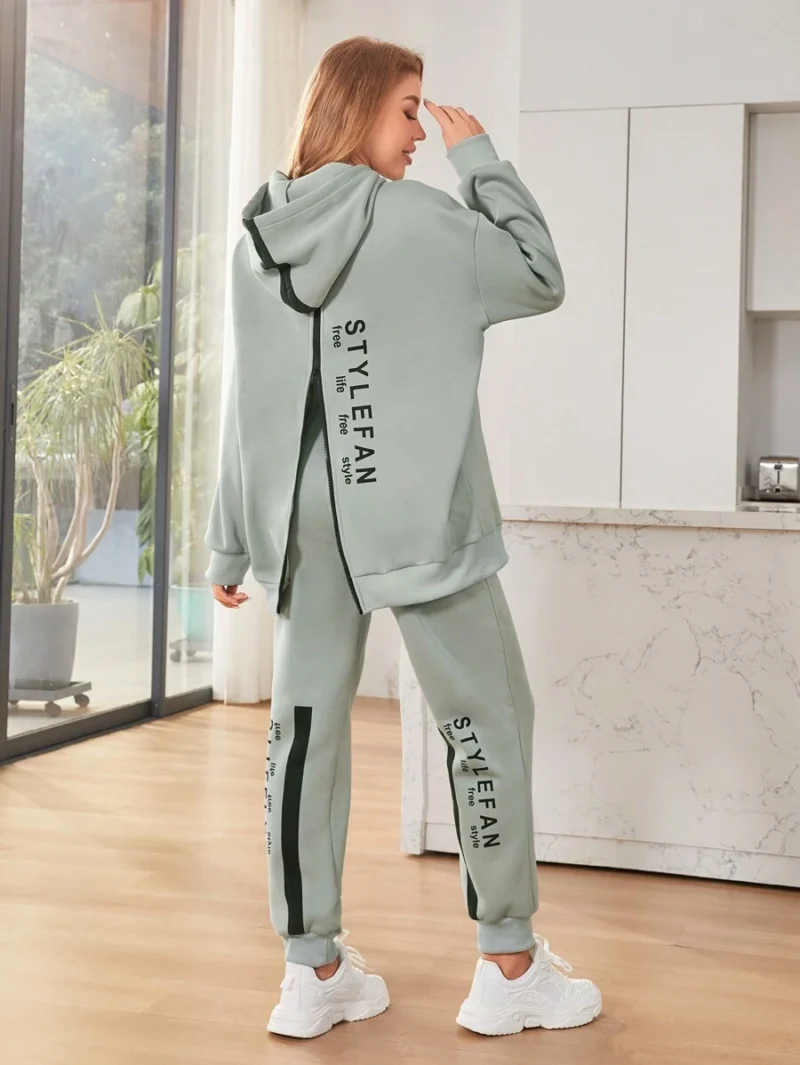 Hooded Sweatshirt With Dropped Shoulder