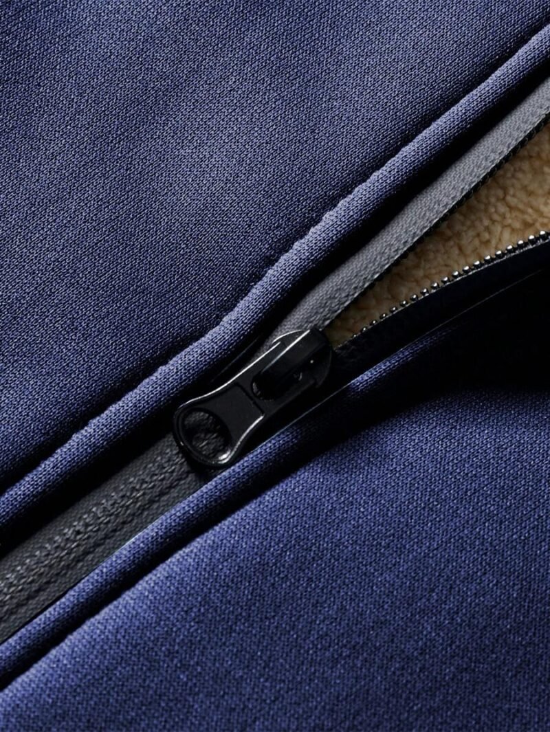 Fleece Hooded Zip Up Long Sleeve  Jackets