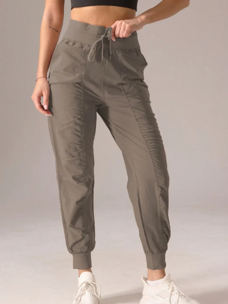 Pleated Solid Color Casual Long Pants
