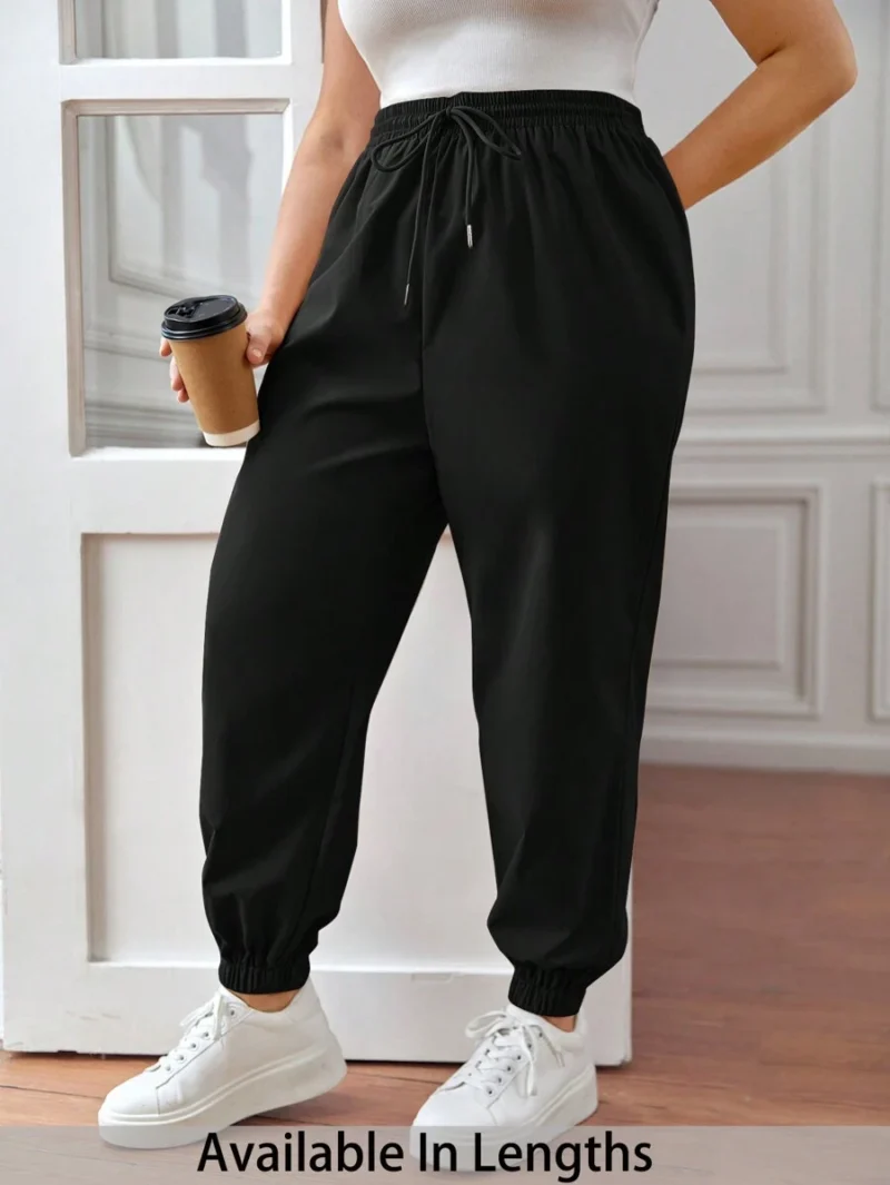 Plus Size Drawstring Waist Pants Jogger Pants