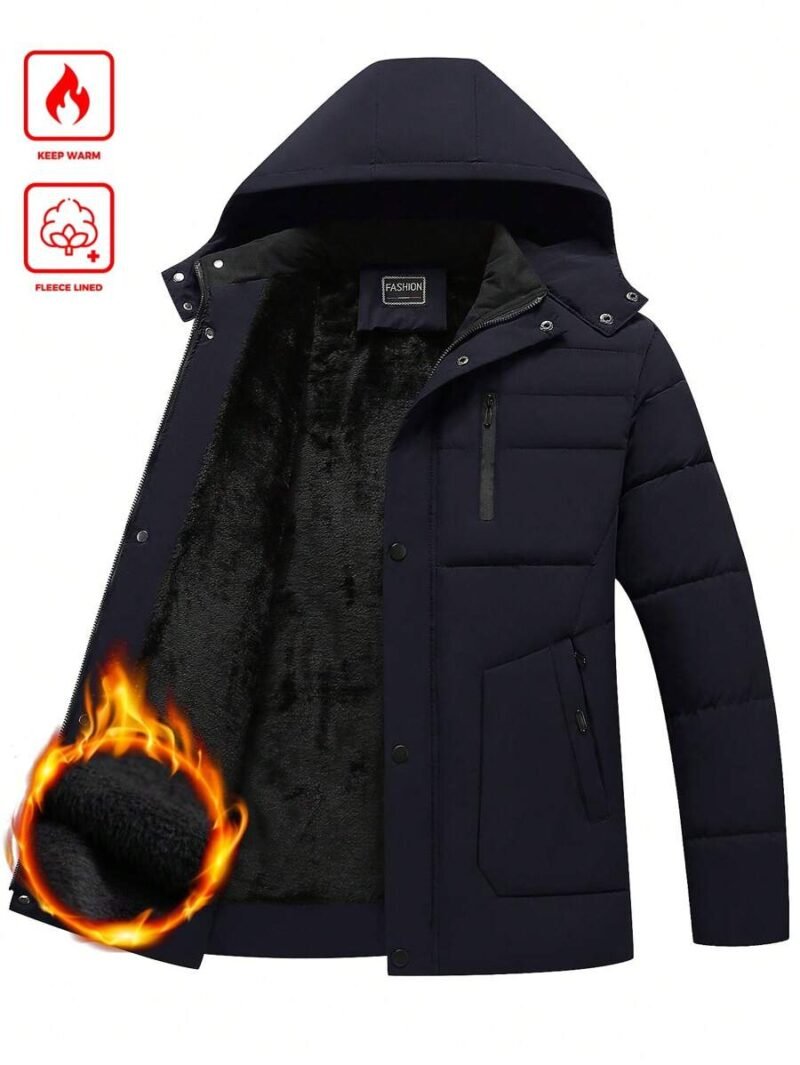 Solid Color Front Zipper Long Sleeve Pocket