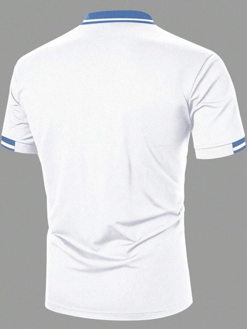 Casual Commute Color Block Short Sleeve Polo Shirt