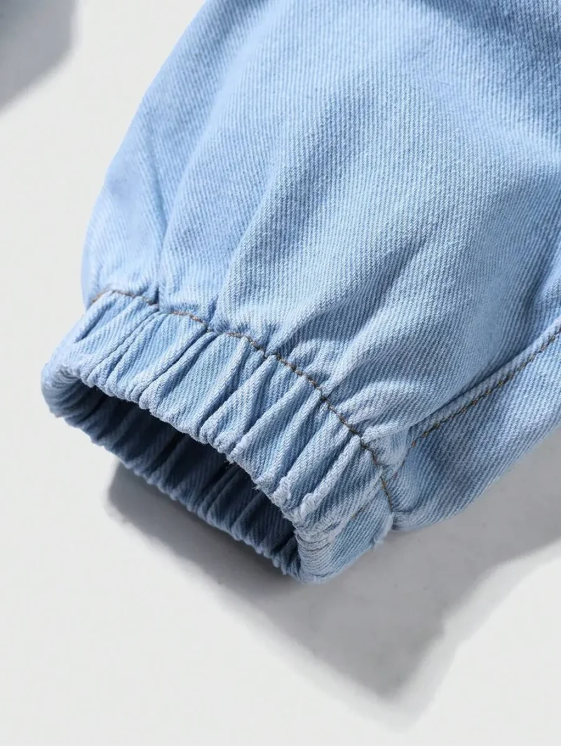 Cotton Elastic Waist Cargo Pocket Casual Jogger Pants