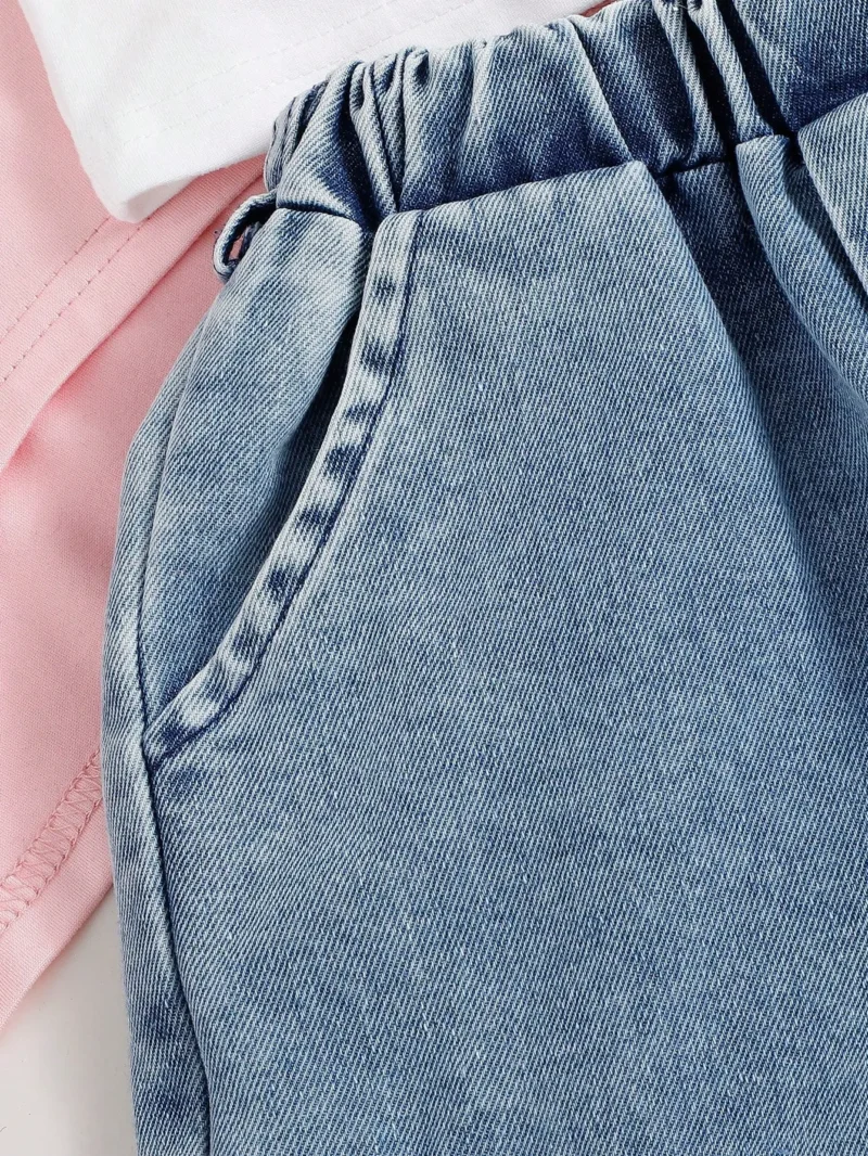 Vest And Fashion Cargo Denim Pants