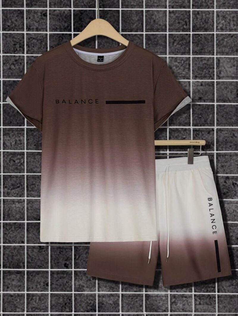 Short Sleeve Casual T Shirt And Shorts Set