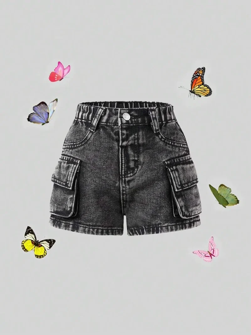 Cargo Multiple Pocket Cute & Denim Shorts
