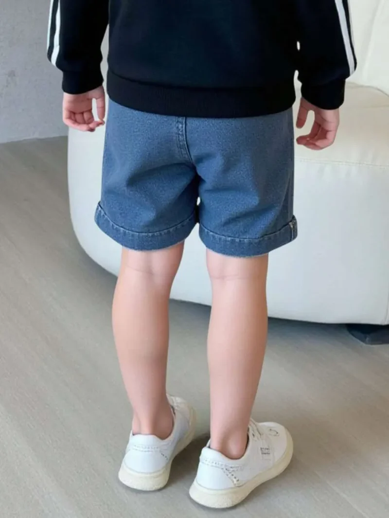 Embroideries Detailing Wrap Jeans Shorts