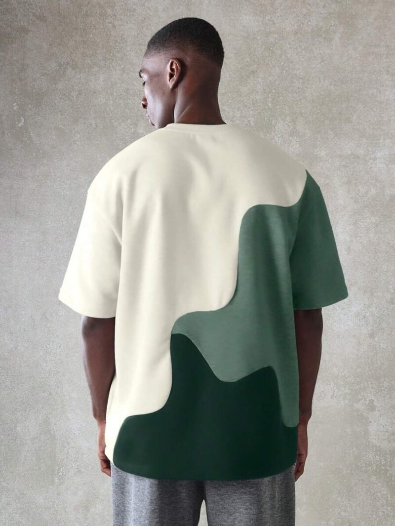 Oversized T Shirt Wave Design Graphic Abstract