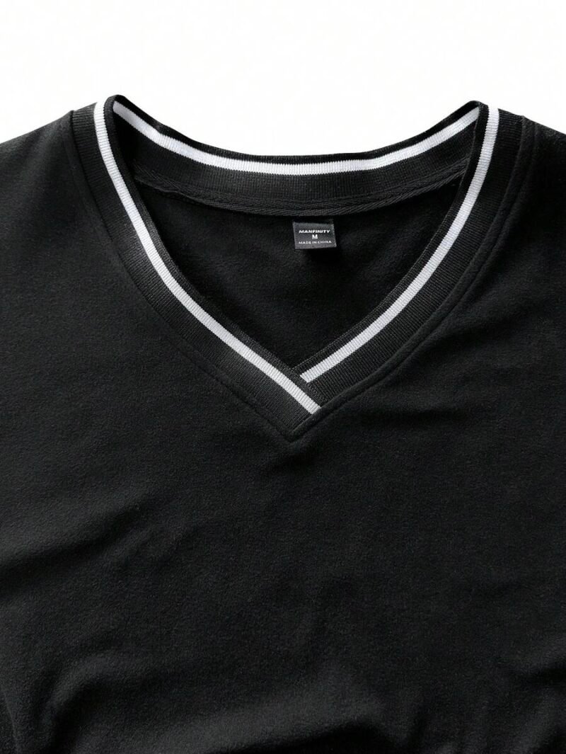 Casual Colorblock Trim Fitted Long Sleeve