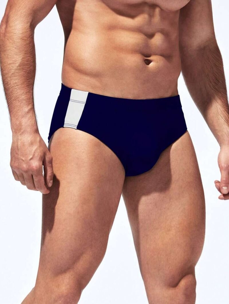 Men's Holiday Beach Contrast Color Block Trunks