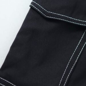 Casual Minimalist Denim Effect Cargo Pants