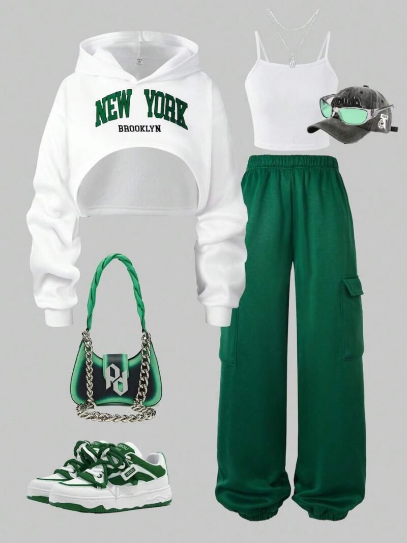Casual Thickened Set Knit Letter Print