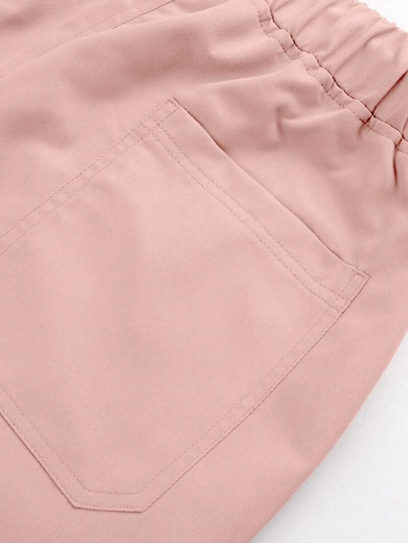 Straight Leg Drawstring Pocket Cargo Pants