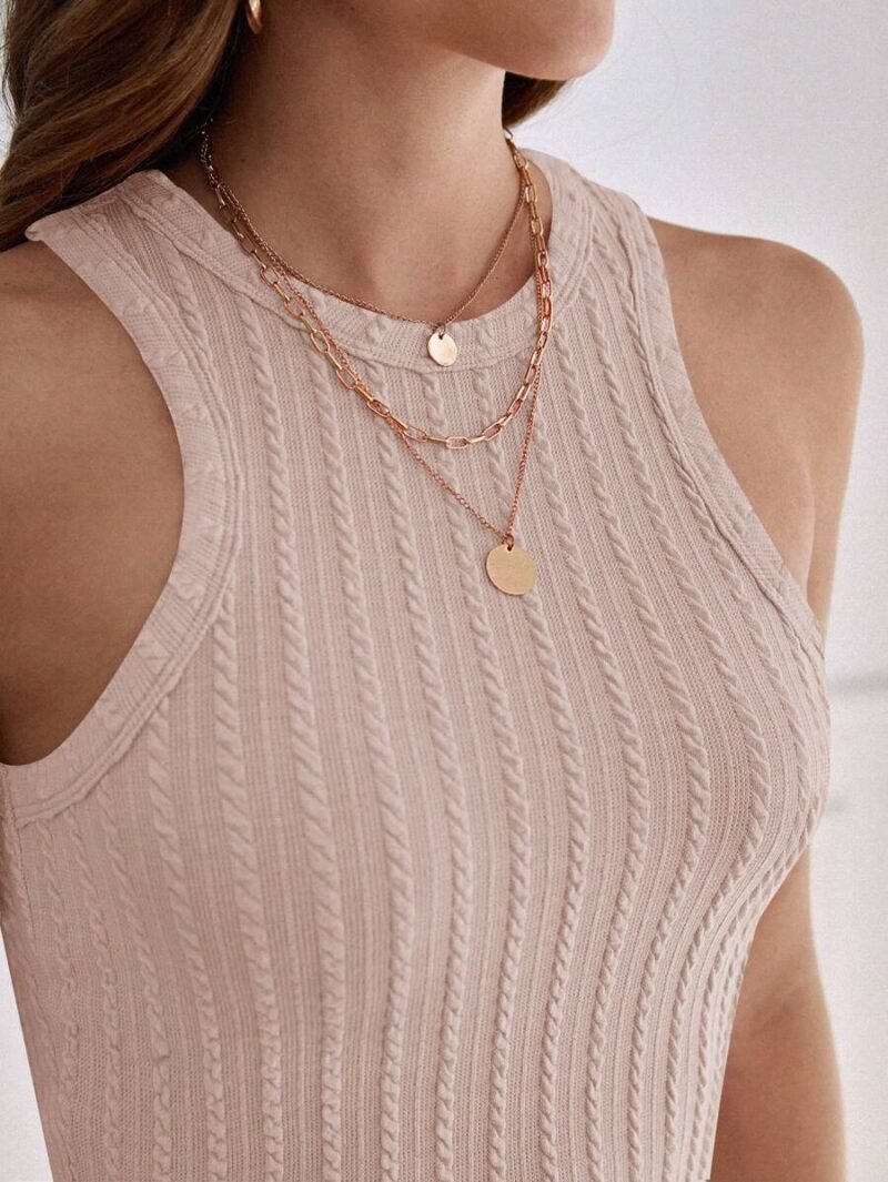 Solid Color Textured Slim Fit Crop Top