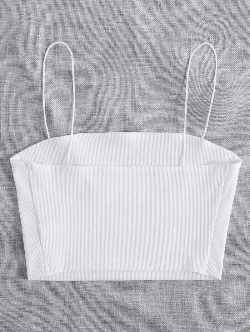 Solid Slim Cami Crop Top