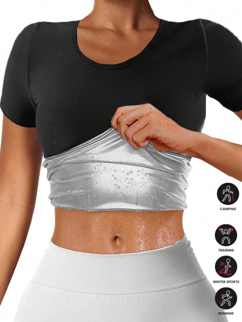 Sauna Shirts Crew Neck Short Sleeve Workout