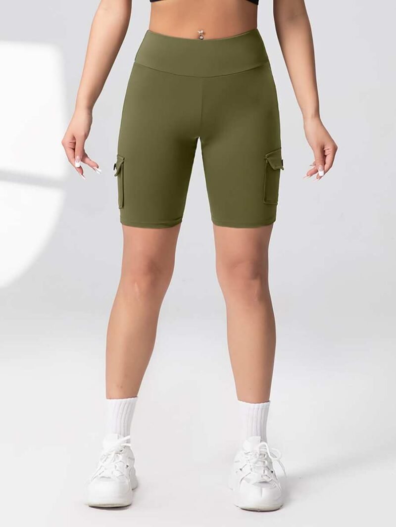 Solid Color Slim Fit Cargo