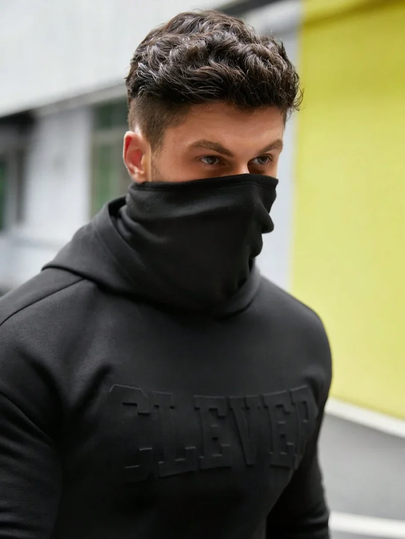 Oversized Men's Letter Hoodie