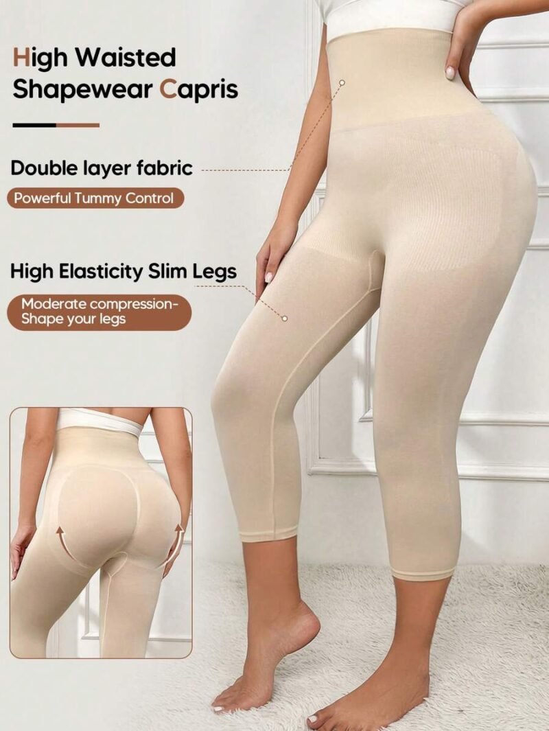 High Waisted Capri Leggings Tummy Control Pants