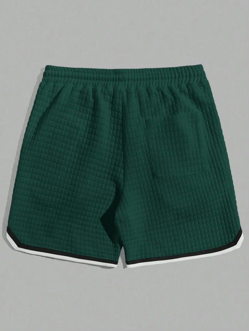 Summer Drawstring Waist Letter Pattern Casual Gym Shorts