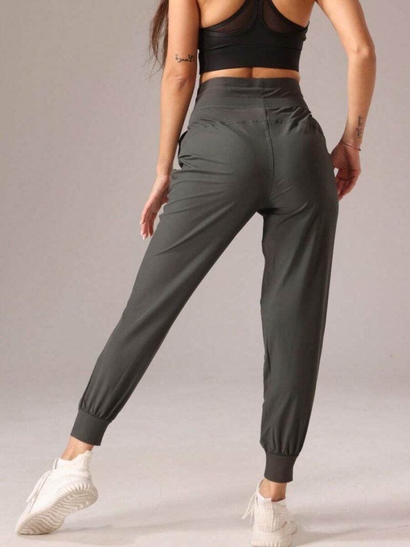 Solid Color Joggers With Elastic Cuff