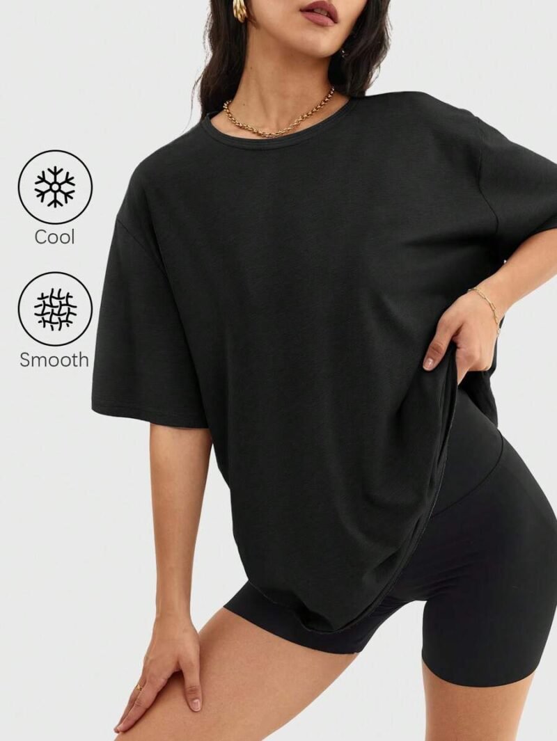 Oversized T Shirts Loose Fit Crew Neck Short Sleeve
