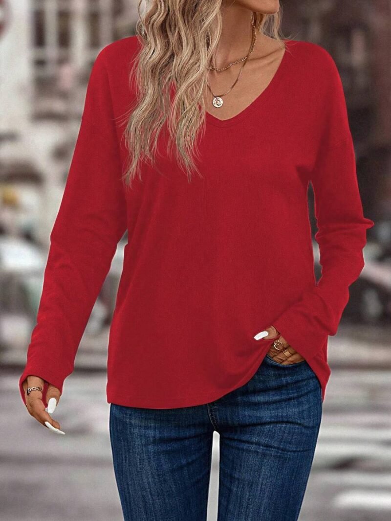 Color Block Drop Shoulder T Shirt