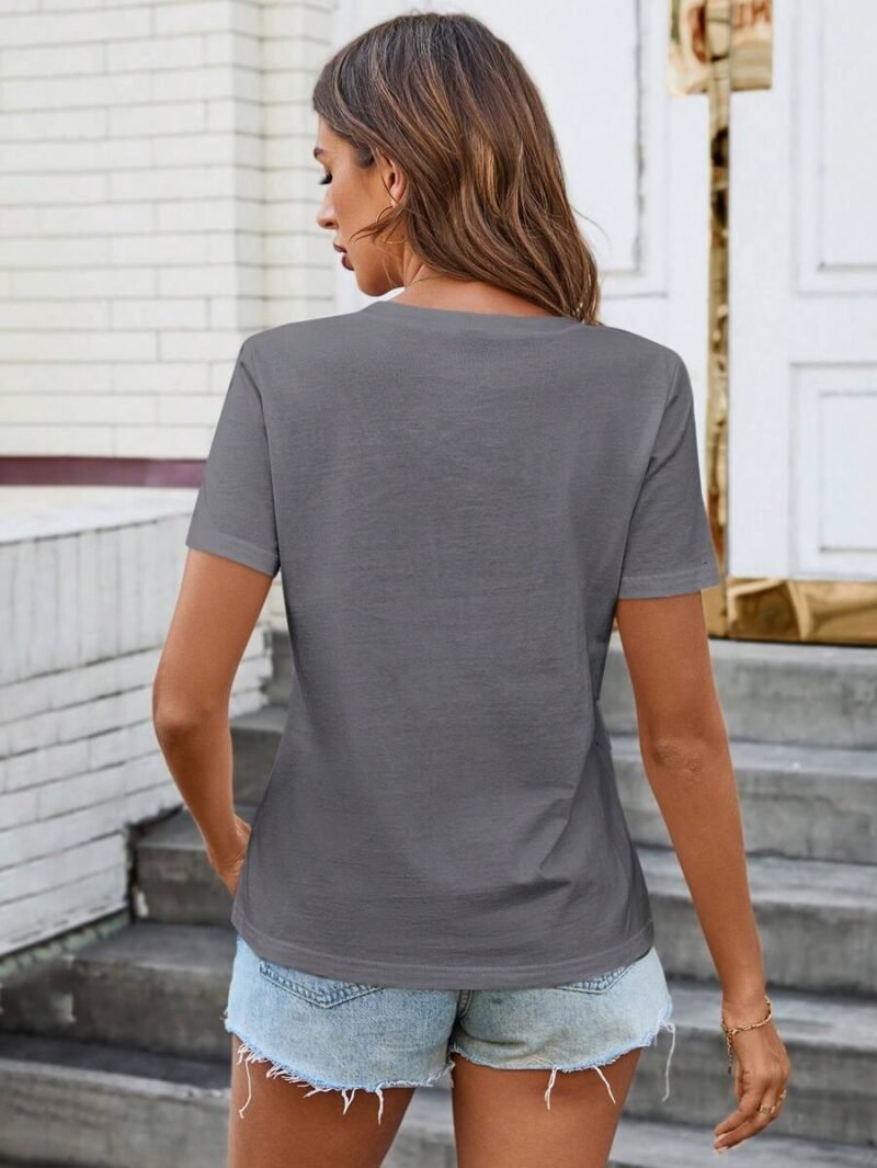 Comfortable Breathable Casual V Neck Tee