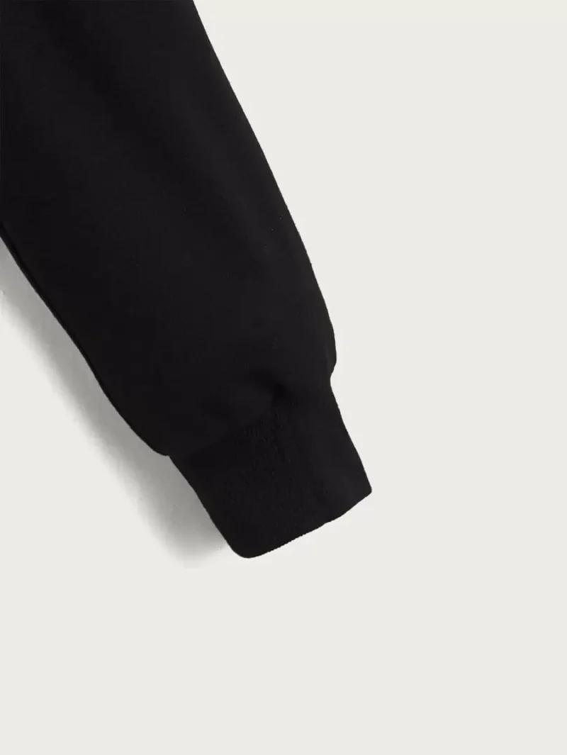 Drop Shoulder Drawstring Hollow Out Super Crop Sports
