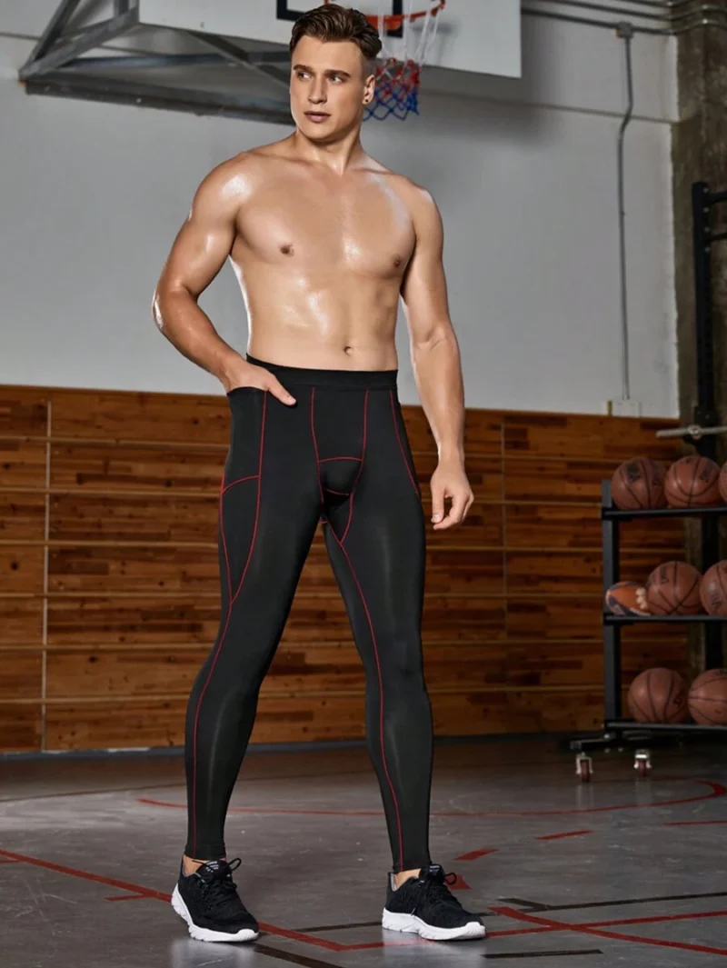 Stitching Pockets Casual Fitness Leggings