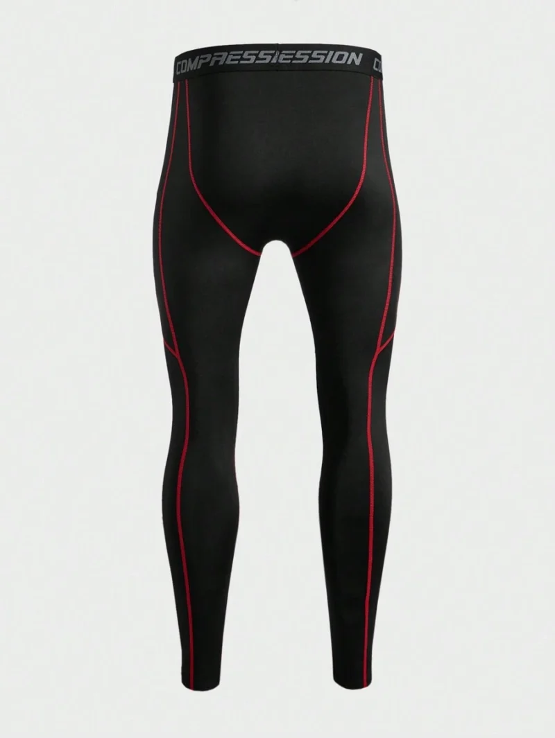 Letter Webbing Design Compression Tights