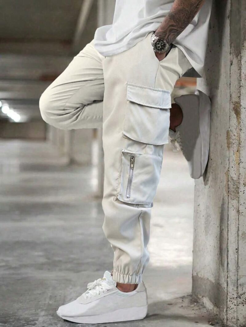 Solid Color  Pants Going Out Plain Long Drawstring Pants