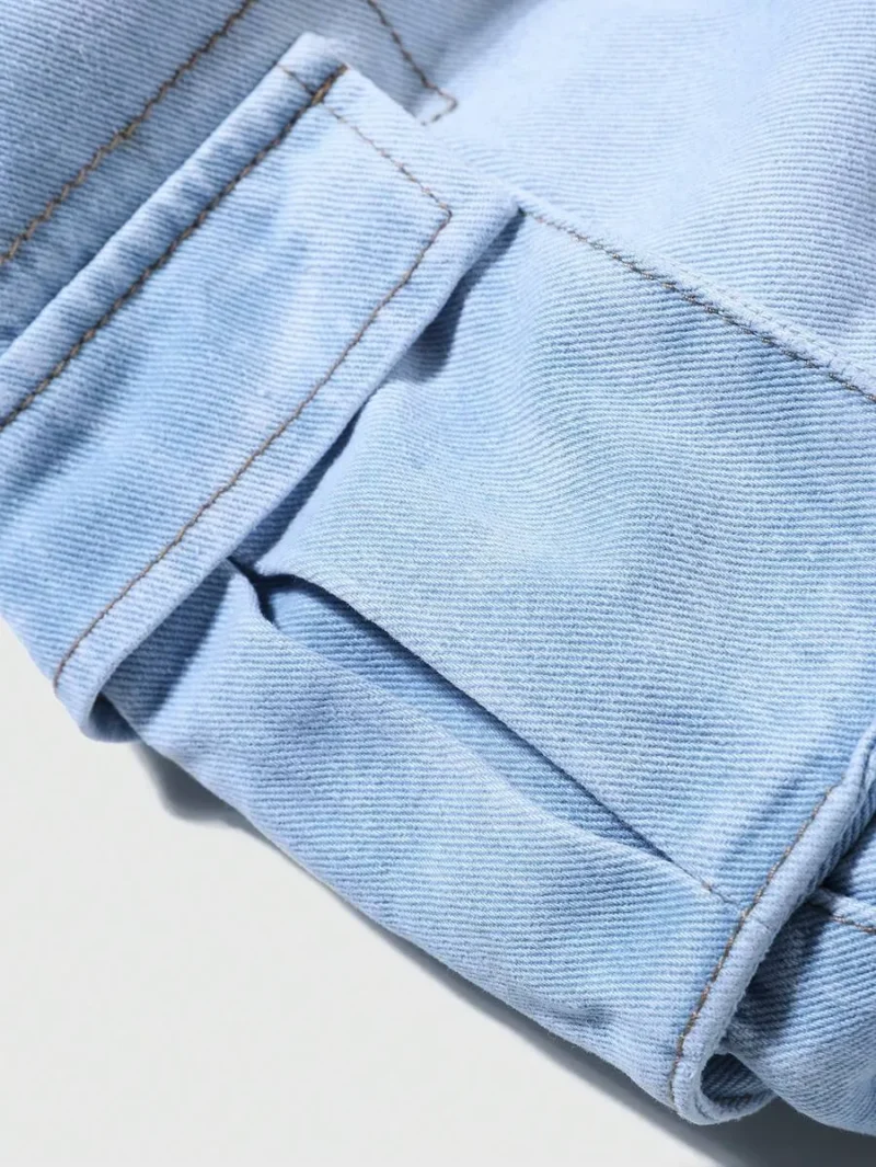 Cotton Elastic Waist Cargo Pocket Casual Jogger Pants