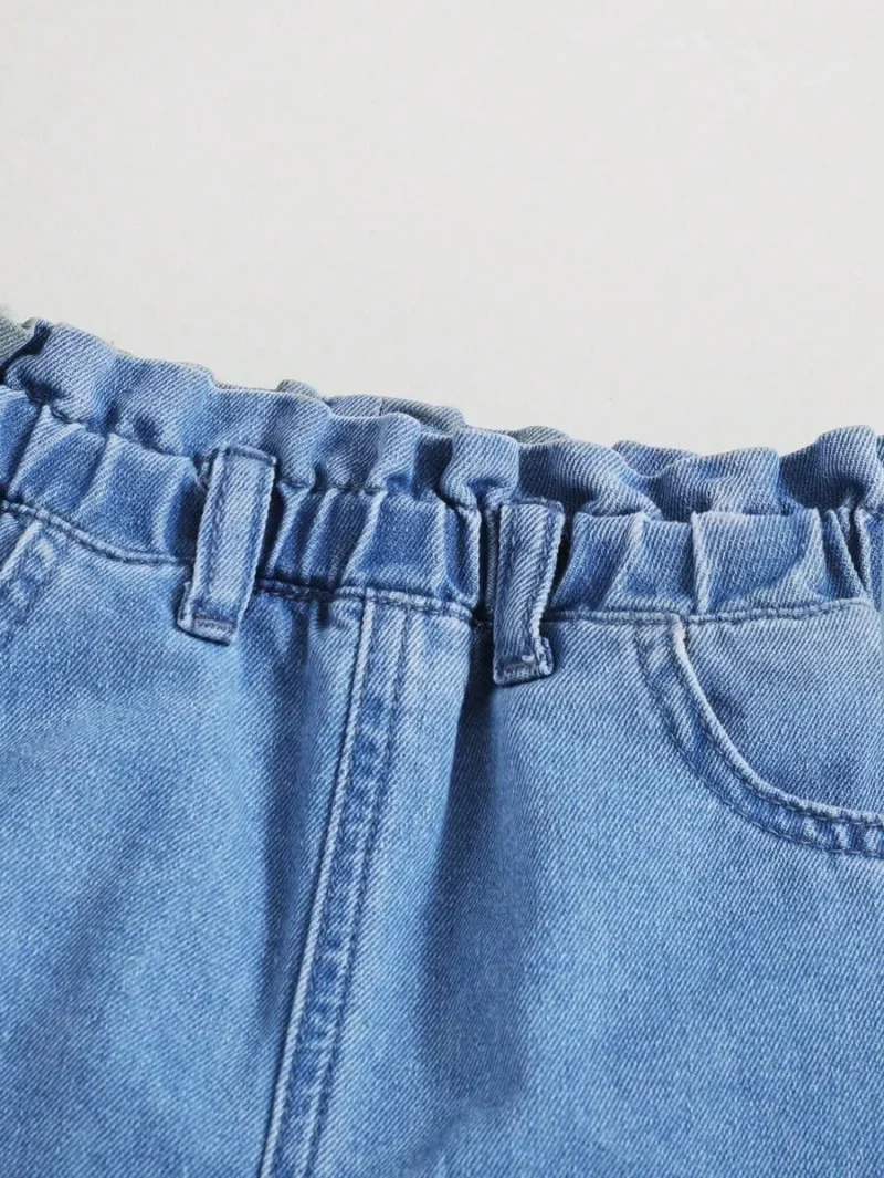 Workwear Street Style Denim Jogger Jeans Pants