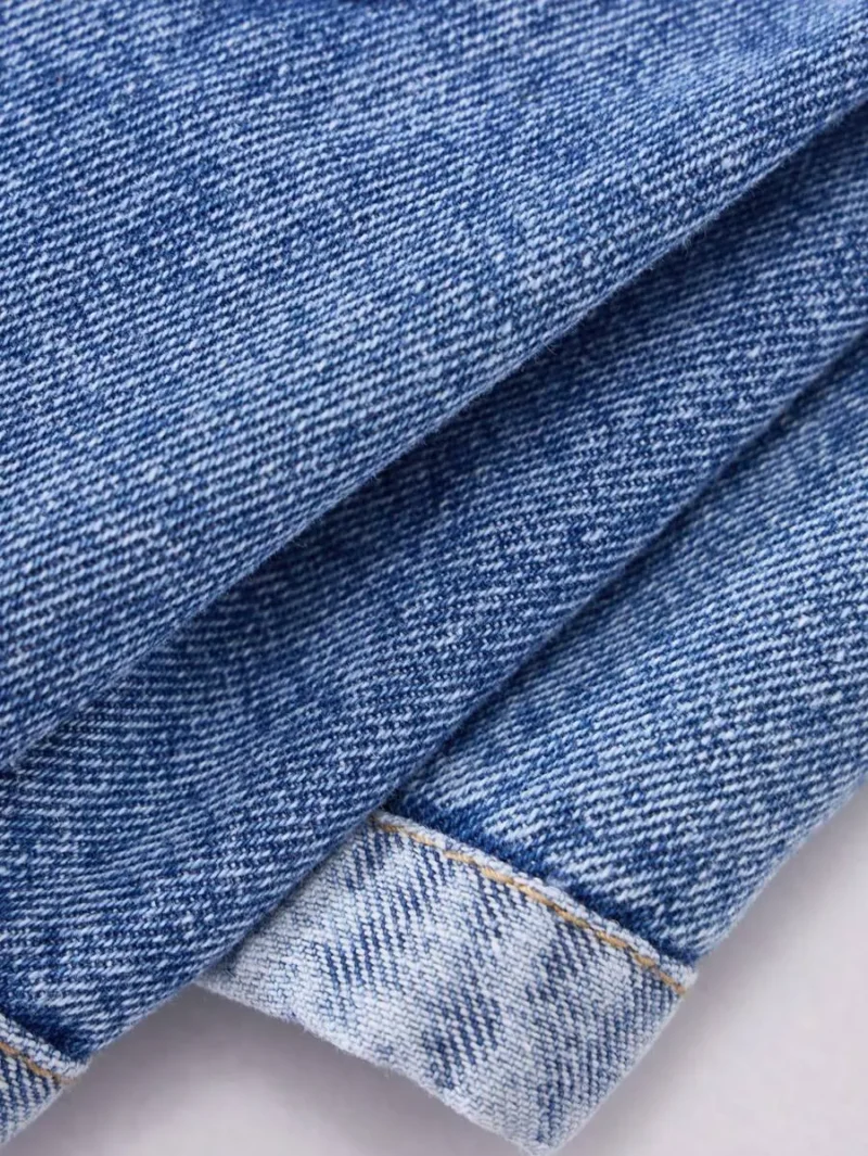 Heart Embroidery Washed Denim Shorts Comfortable