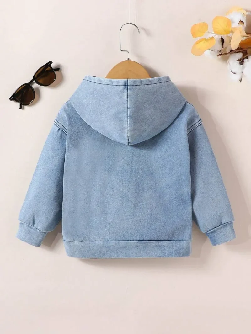 Thermal Lined Casual Fashion Denim Pullover Sweatshirt