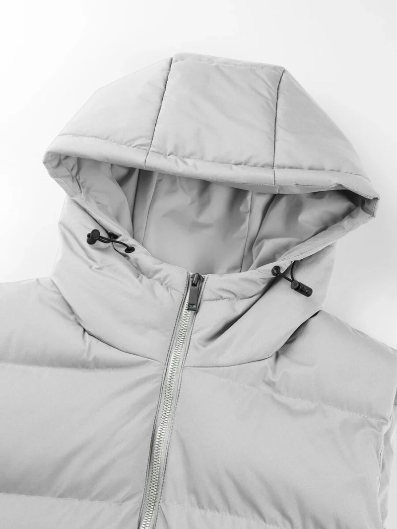 Hooded Zipper Quilted Vest