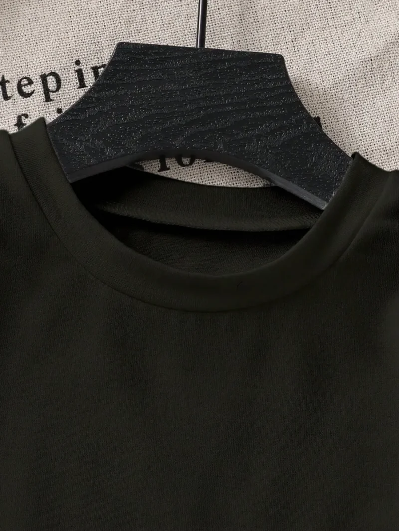 Minimalist Pattern Short Sleeve Round Neck T Shirt