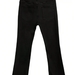 Slim Fit Wide Leg Flare Letter Print Jeans