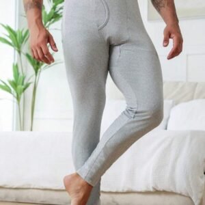 Letter Print Compression Thermal Pants
