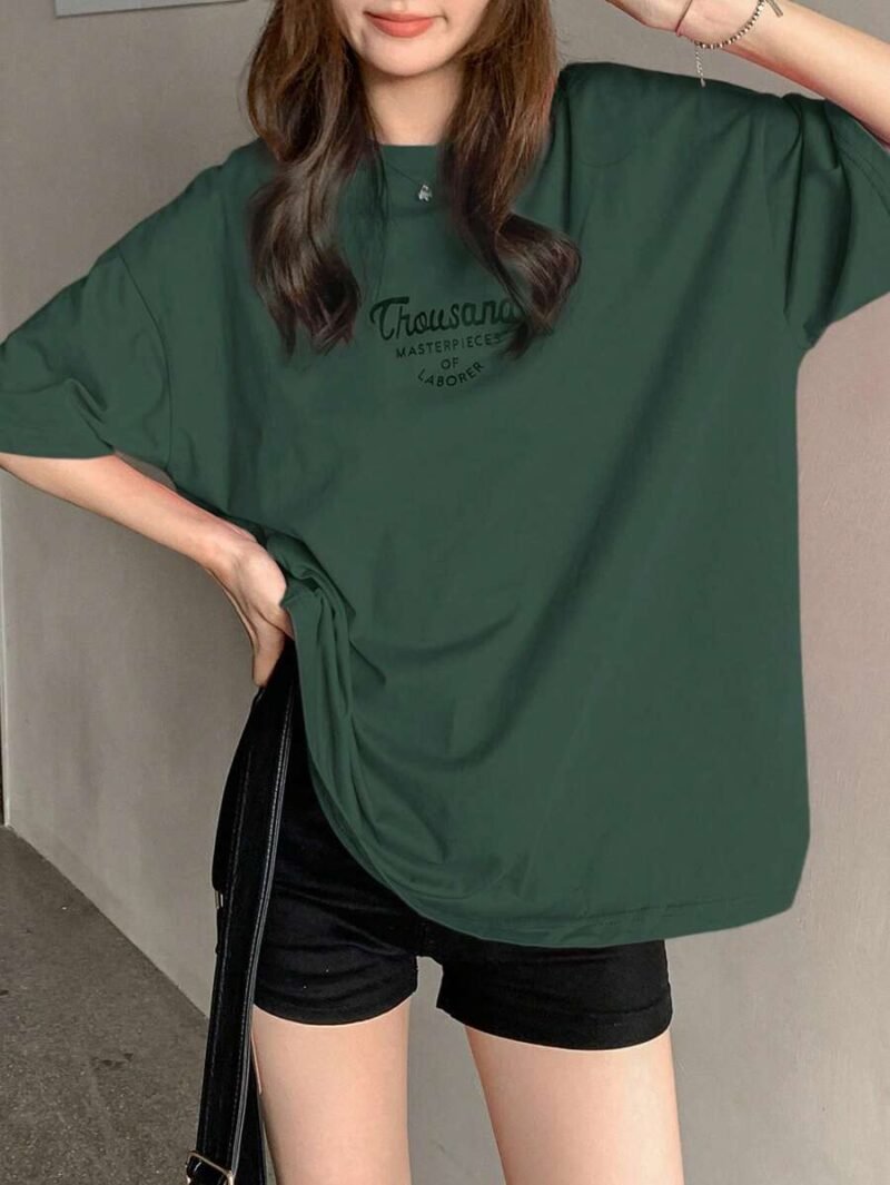 Graphic Drop Shoulder Oversized Tee