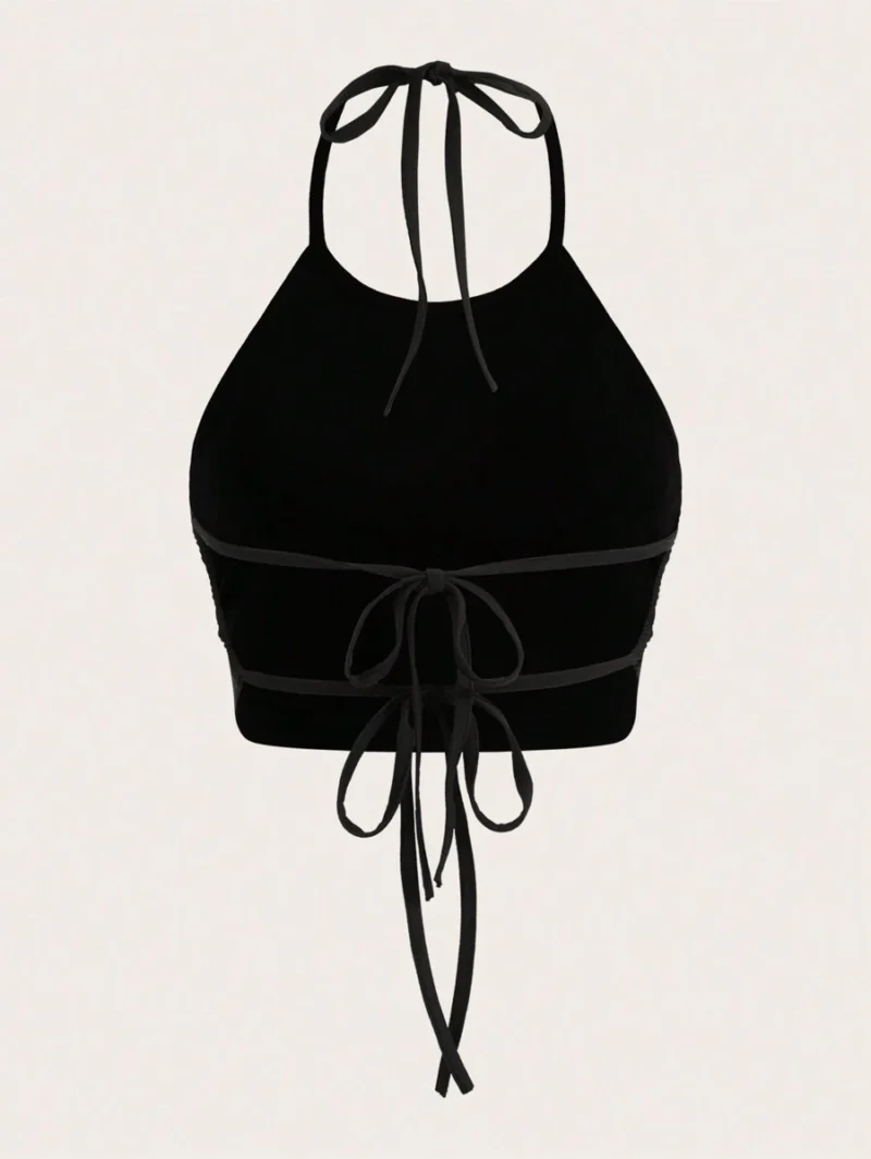 Casual Skull & Rose Graphic Sexy Halter Crop Top